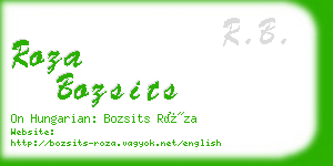 roza bozsits business card